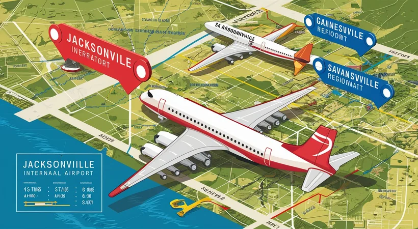 What other airports are near Jacksonville Florida?